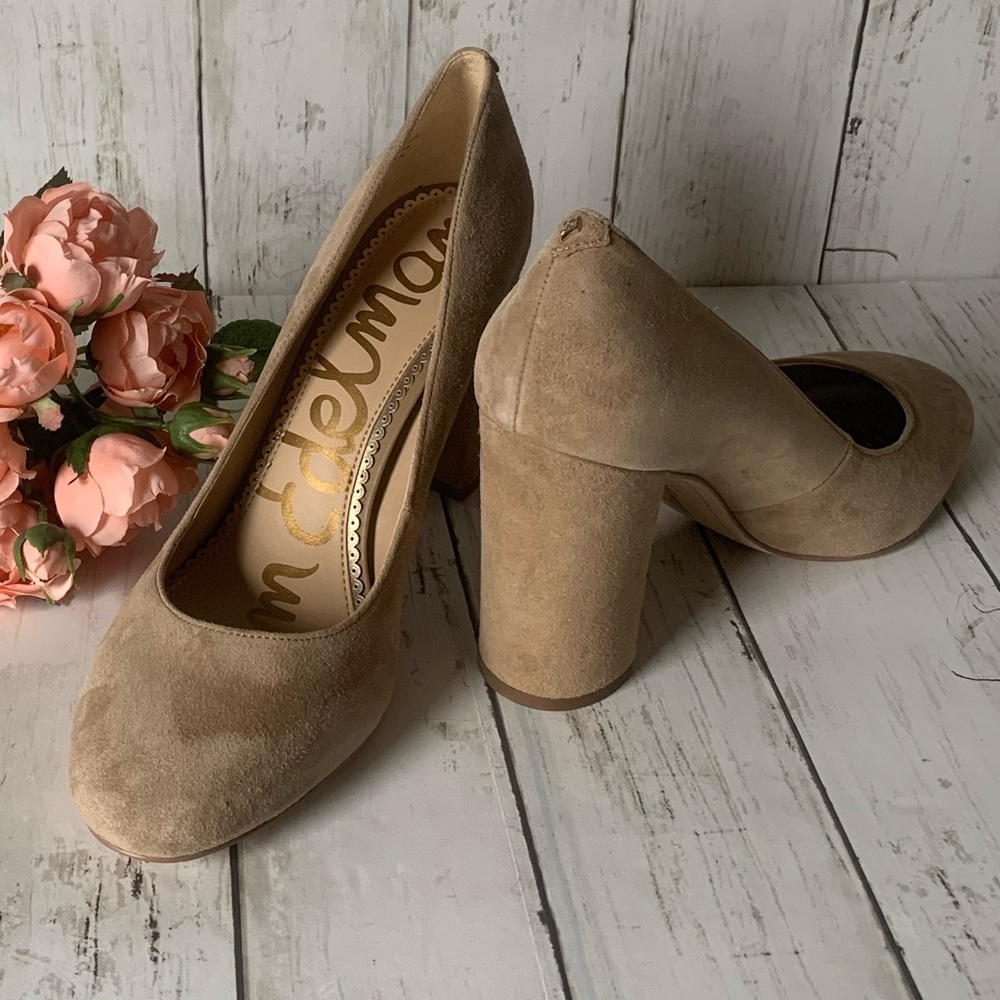 Sam Edelman Women's Stillson Pump, Oatmeal Suede